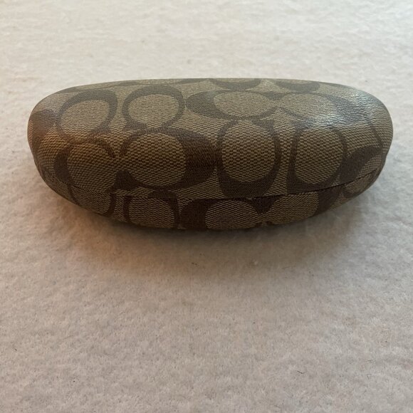 Coach Eyeglass Case Signature C Monogram Brown Sunglasses Clamshell - Picture 11 of 15